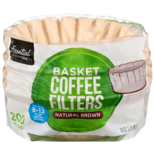 Essential Everyday Natural Brown Basket Coffee Filters