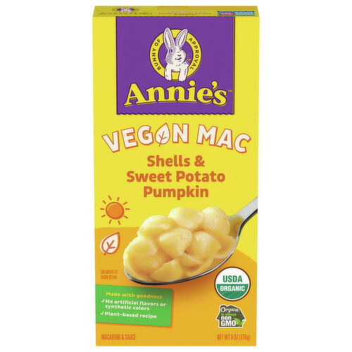 Annie's Macaroni & Sauce, Shells & Sweet Potato Pumpkin