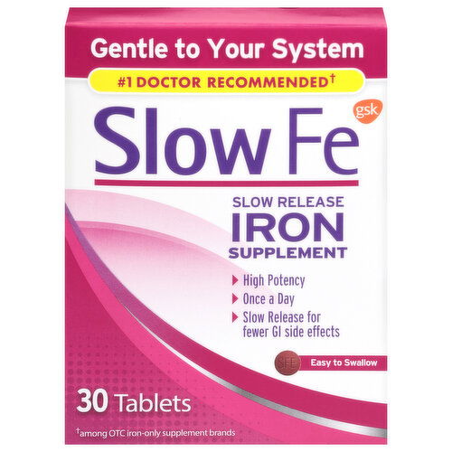 Slow Fe Iron Supplement, Slow Release, Tablets