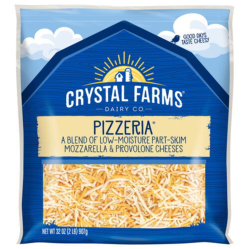 Crystal Farms Cheeses, Part-Skim, Pizzeria, Low-Moisture