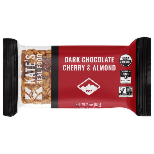 Kate's Real Food Bar, Dark Chocolate Cherry & Almond