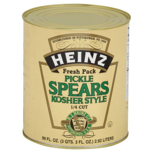 Heinz Pickle Spears, Kosher Style, 1/4 Cut