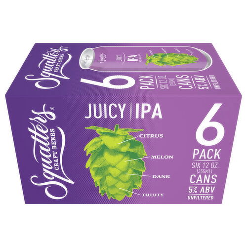 Squatters Beer, IPA, Juicy, 6 Pack