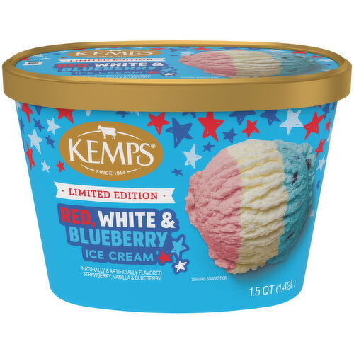Kemps Limited Edition Red, White & Blueberry Ice Cream
