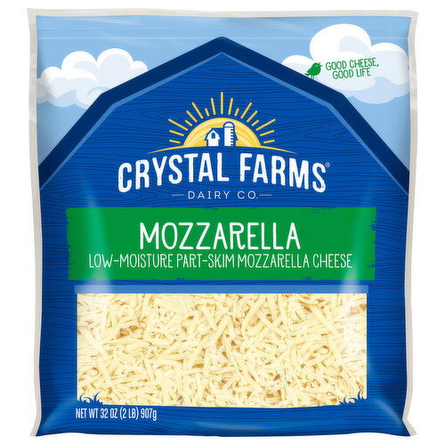 Crystal Farms Cheese, Part-Skim, Low-Moisture, Mozzarella