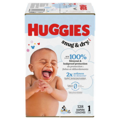 Huggies Snug & Dry Diapers, Disney Baby, 1 (8-14 lb)
