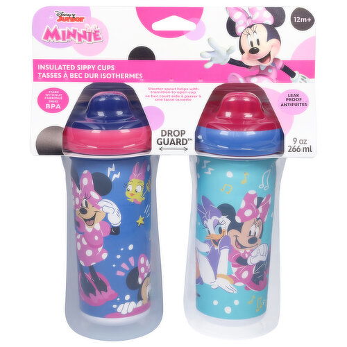 Disney Junior Dropguard Sippy Cups, Insulated, 12m+