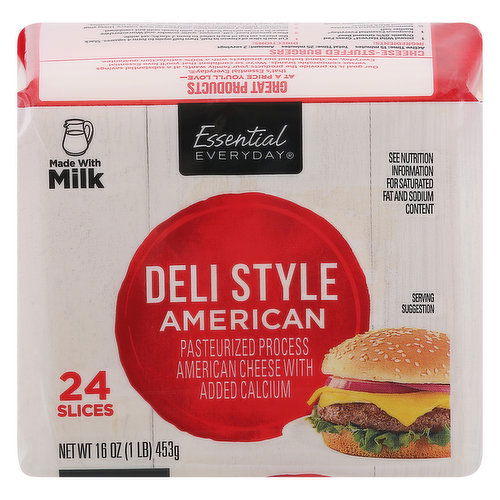 Essential Everyday Cheese Slices, American, Deli Style