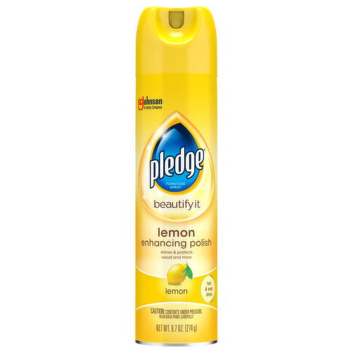 Pledge Beautify It Furniture Spray, Lemon