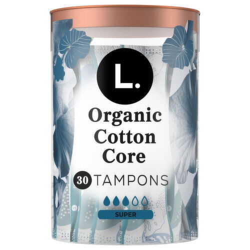 L. Organic Cotton Cotton Tampons Super Absorbency
