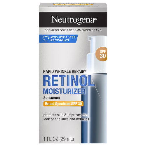 Neutrogena Rapid Wrinkle Repair Sunscreen, Moisturizer, Retinol, Broad Spectrum SPF 30