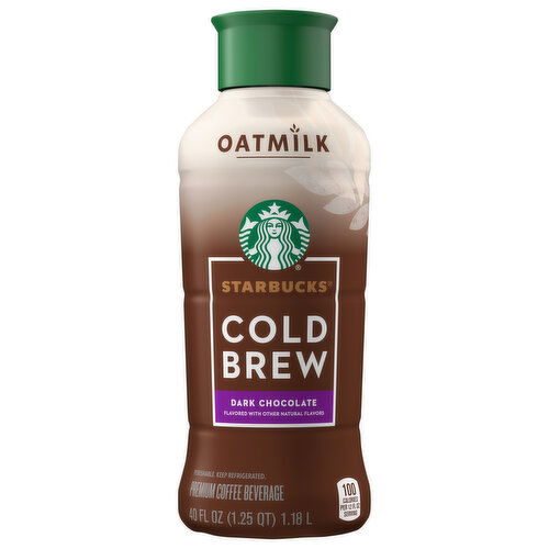 Starbucks Coffee Beverage, Premium, Dark Chocolate, Oatmilk, Cold Brew