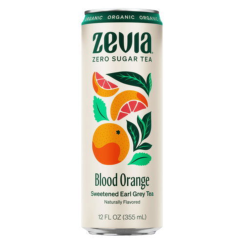 Zevia Earl Grey Tea, Organic, Sweetened, Blood Orange