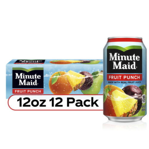 Minute Maid Fruit Punch, Made W/ Real Fruit Juice 12 Ct