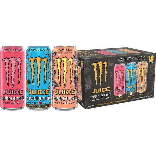 Juice Monster Monster Juice Variety Pack PPMLPP 12/16 Fl. Oz.