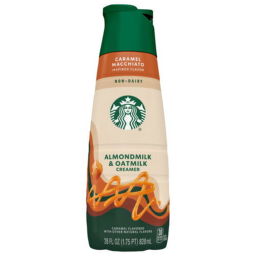 Starbucks Non-Dairy Almondmilk & Oatmilk Caramel Macchiato Coffee Creamer
