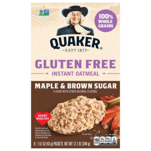 Quaker Gluten Free Maple & Brown Sugar Instant Oatmeal
