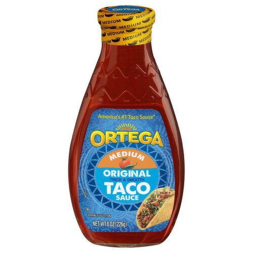 Ortega Taco Sauce, Original, Thick & Smooth, Medium