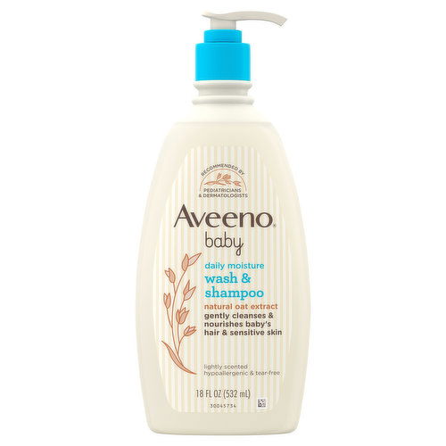 Aveeno Baby Wash & Shampoo, Daily Moisture, Natural Oat Extract