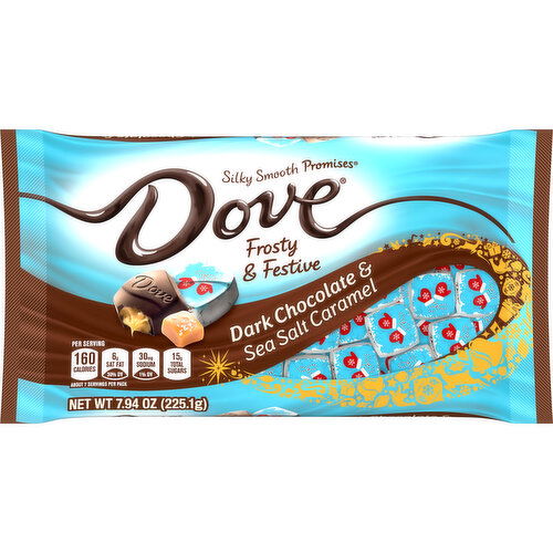 Dove Silky Smooth Promises DOVE PROMISES Dark Chocolate & Sea Salt Caramel Christmas Candy, 7.94oz Bag