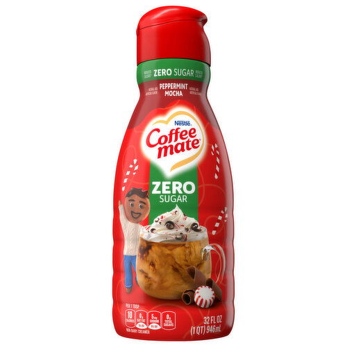 Coffee-Mate Creamer, Non-Dairy, Zero Sugar, Peppermint Mocha