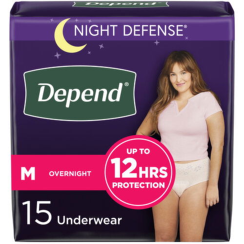 Depend Fresh Protection Incontinence Underwear for Women, Overnight