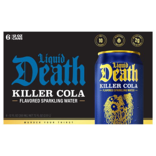 Liquid Death Flavored Sparkling Water, Killer Cola