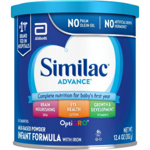 SIMILAC Baby Food Similac Advance Infant Formula with Iron 1-12.4 oz Canister