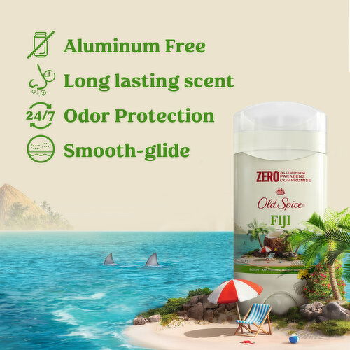 Old Spice Mind + Body Old Spice Men's Deodorant Aluminum-Free Fiji with Palm Tree, 3oz