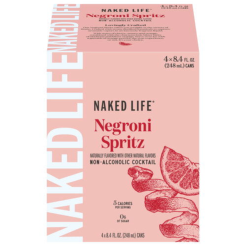 Naked Life Cocktail, Non-Alcoholic, Negroni Spritz
