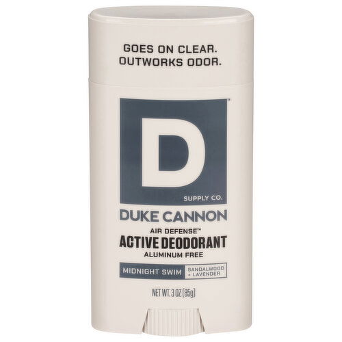 Duke Cannon Supply Co. Air Defense Deodorant, Active, Midnight Swim/Sandalwood + Lavender
