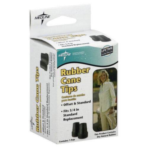 Medline Rubber Cane Tips
