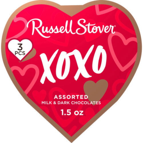 Russell Stover valentine's day Happy Heart Day Assorted Milk & Dark Chocolate Gift Box