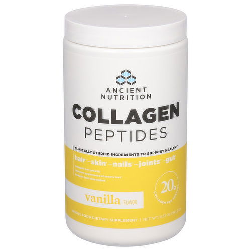 Ancient Nutrition Collagen Peptides, Vanilla Flavor