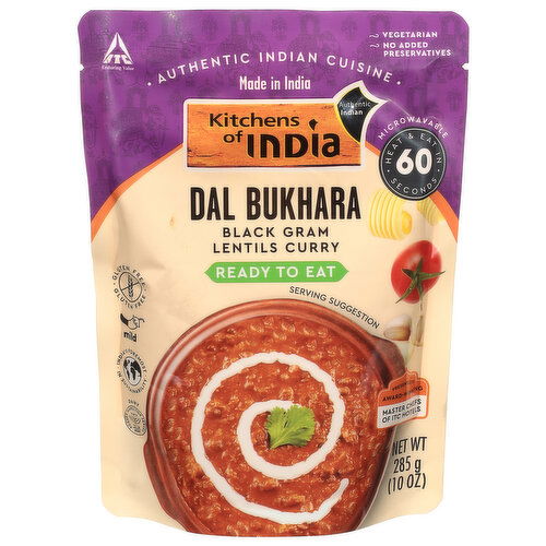 Kitchens of India Black Gram Lentils Curry Mild Dal Bukhara