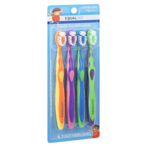 Equaline Toothbrushes, Youth, Extra Soft