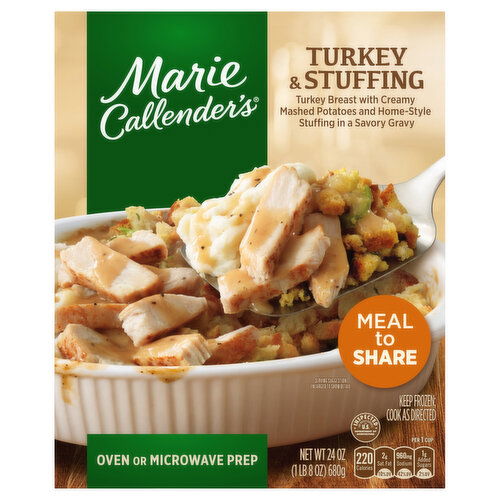 Marie Callender's Turkey & Stuffing Meal to Share Multi-Serve Frozen Dinner