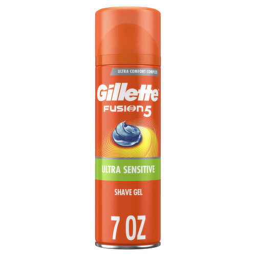 Gillette Hydra Fusion Ultra Sensitive Shave Gel for Men with Aloe Vera