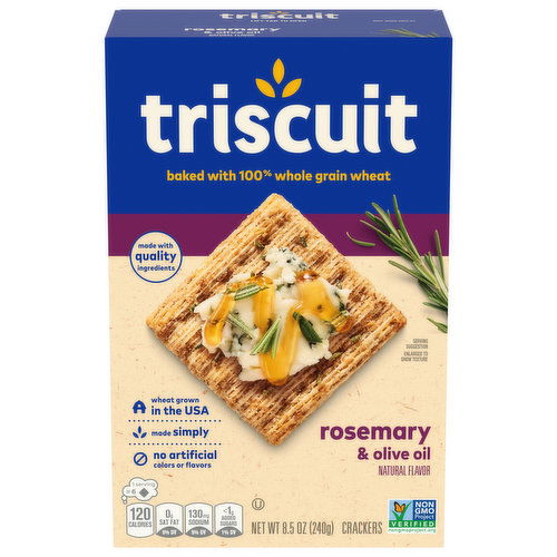 TRISCUIT Rosemary & Olive Oil Whole Grain Wheat Crackers