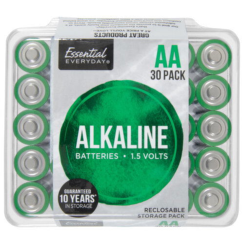 Essential Everyday Batteries, AAA, 30 Pack