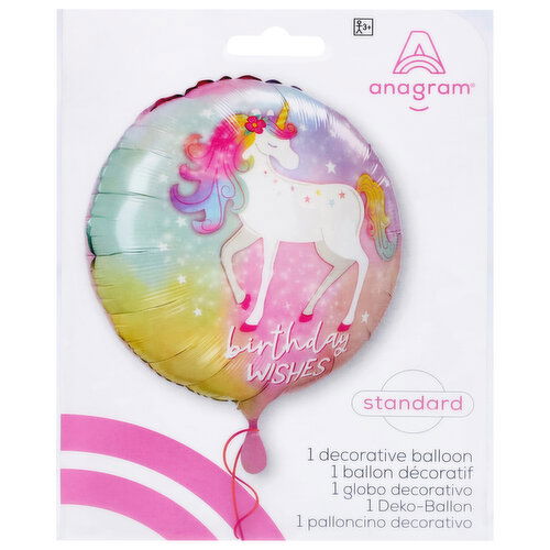 Anagram Standard Birthday Wishes 17 in Decorative Balloon