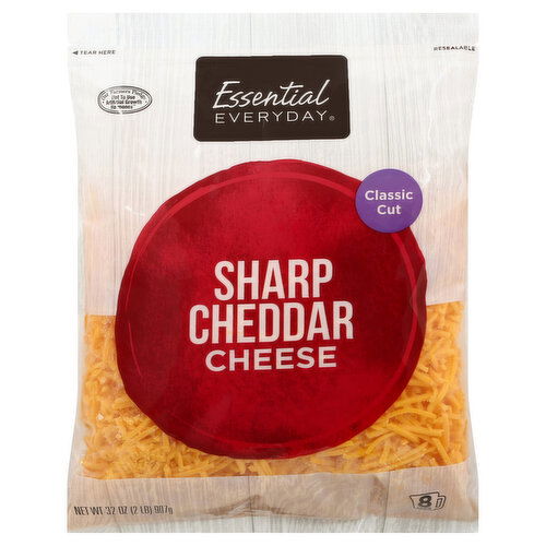 Essential Everyday Cheese, Sharp Cheddar, Classic Cut