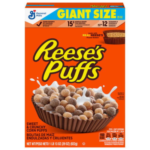 Reese's Puffs Peanut Butter Giant Size Corn Puffs