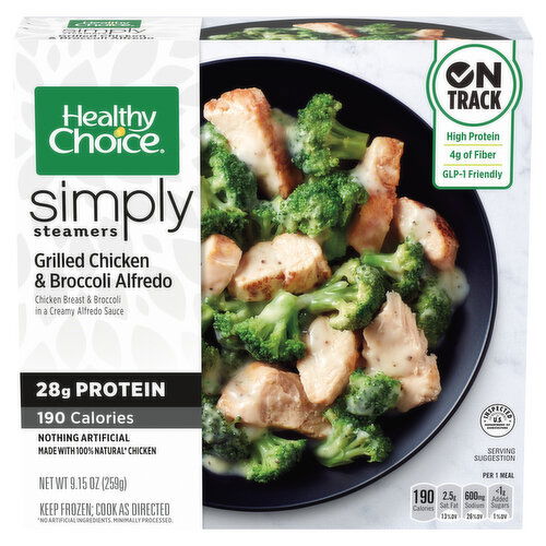 Healthy Choice Simply Steamers Chicken & Broccoli Alfredo, Grilled