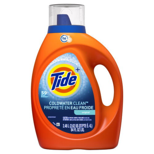 Tide Coldwater Clean Fresh HE Turbo Clean Liquid Laundry Detergent, 84 fl oz, 59 loads