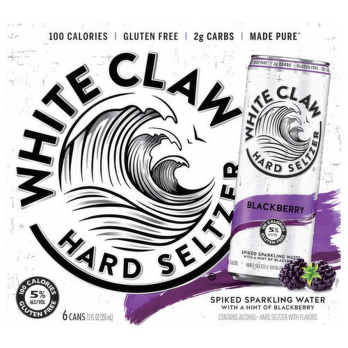 White Claw Hard Seltzer Spiked Sparkling Water, Blackberry