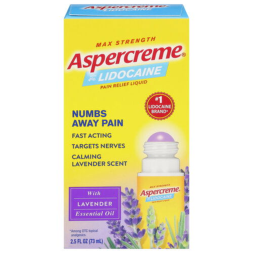 Aspercreme Pain Relief Liquid, with Lavender Essential Oil, Max Strength