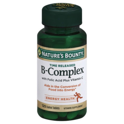 Nature's Bounty B-Complex, Time Released, Coated Tablets