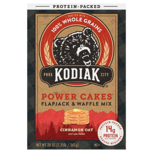 Kodiak Power Cakes Flapjack & Waffle Mix, Cinnamon Oat