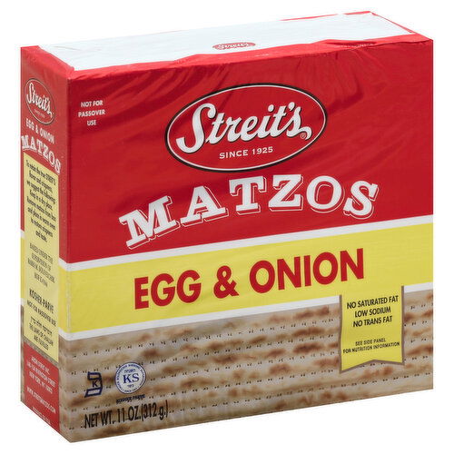 Streit's Matzos, Egg & Onion